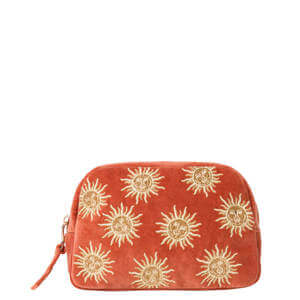 Elizabeth Scarlett Sun Goddess Rust Makeup Bag